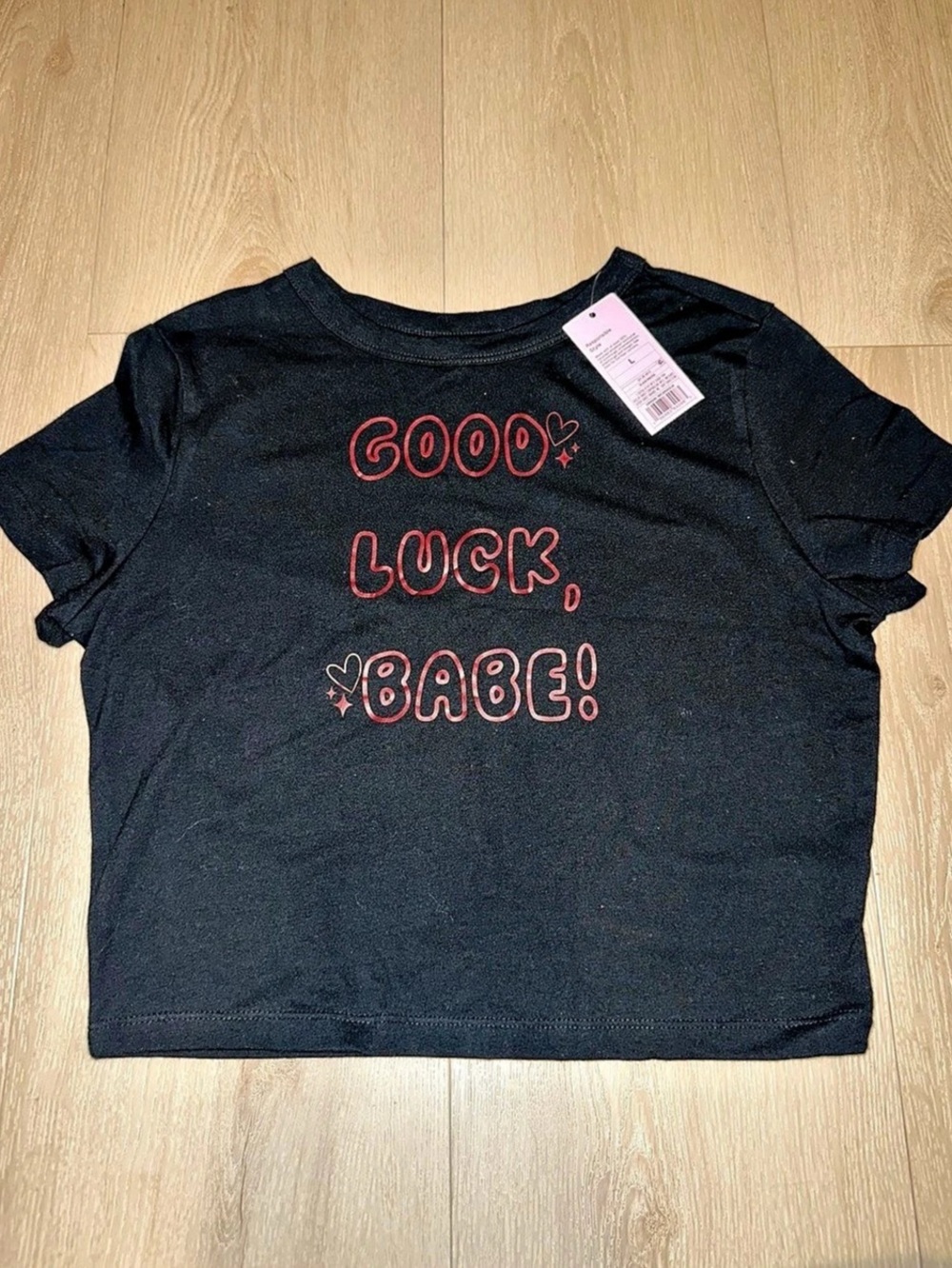 Wild Fable Good Luck Babe Graphic Tee Black